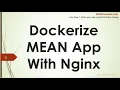 Dockerize Mean Stack Application with nginx reverse proxy MEAN stack on docker Nginx