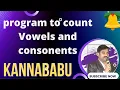 Vowels and Consonents count