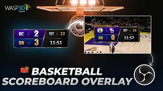 FREE Basketball ESPN-Style NBA Scoreboard for OBS Basketball 2026 WASP3DOfficial