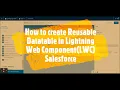 How to create Reusable Datatable in Lightning Web ComponentLWC Salesforce
