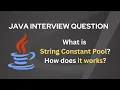What is String Constant Pool How does it works Java Interview Question