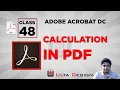 How to do Calculations in PDF - Adobe Acrobat Pro