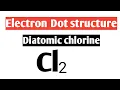 Electron Dot structure Cl2 Diatomic chlorine class 10