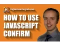 Use Javascript Confirm To Pause Scripts Pending User Input
