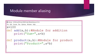 Module and member aliasing in Python