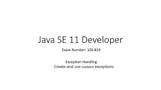 Topic 24 - Create Exception