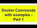 Docker Basics Docker Commands Devops tutorial for beginners Docker Tutorial for beginners