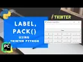 Tkinter Tutorial Label Widget Pack Tkinter Python GUI Application Development using Python
