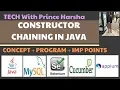 5 4 what is constructor chaining in java - using this keyword in java with example