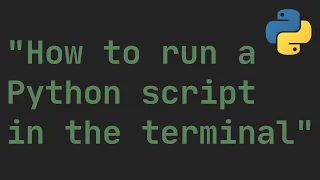 How to run a Python script in the terminal Linux