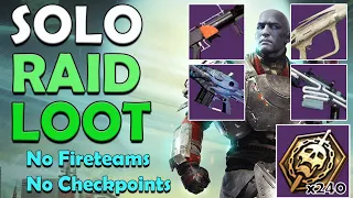 Solo Raid Loot and Spoils without a fireteam or checkpoints in Destiny 2