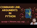 Command Line Arguments in Python argv in sys module