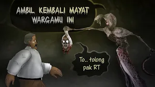 pocong penguasa hutan gak terima ada pemakaman lain di tempatnya kartun hantu horror