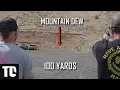 100 Yard Pistol Shot On a Soda Can How Hard Is It