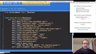 SeleniumBase Recorder Mode Web Test Generator