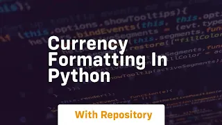 Currency formatting in Python