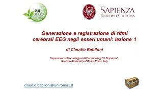 Claudio Babiloni's lesson 1 (Italian language) explaining the neural basis of EEG activity in humans