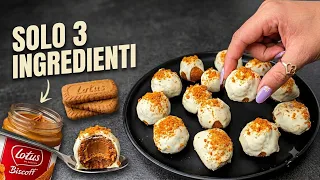 Palline Lotus al Cioccolato | Dolce Senza Cottura Facilissimo in 5 Minuti 😍 3 INGREDIENTI