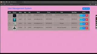 CRUD Operations Web App with Node JS HTML CSS JavaScript