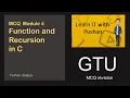 Function and Recursion in C Revision MCQ GTU GTU MCQ parameters parameter passing