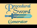 Procedural Sword Generator prototype for Table Top RPGs
