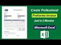 How to Make a Professional Invoice in Excel Proforma Invoice