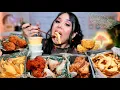 EATING WINGSTOP NEW MEXICAN STREET SPICE WINGS CRISPY TENDERS SAUCY VOODOO FRIES CORN MUKBANG ASMR