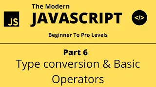 The Modern JavaScript Tutorial Part 6 Type Conversion Basic Operator Tech Quick Learner