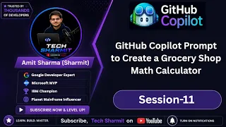 GitHub Copilot Prompt to Create a Grocery Shop Math Calculator github copilot tutorial Ep-11