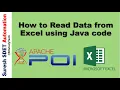 How to Read Data from Excel using Java code Apache POI