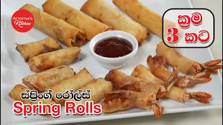 Birthday party Tea party වලට ස්ප්‍රින් රෝල්ස් ක්‍රම 3කට Episode 1387 - Spring Rolls