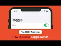 How to create Toggle switch in SwiftUI - Swift 5 in Xcode SwiftUI Tutorial