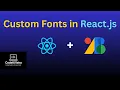How to Add Custom Fonts in React js Step by Step Tutorial with Tailwind CSS