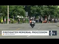 Firefighter John Morrison funeral procession in Coeur d Alene