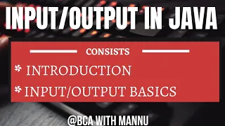 in Java Java Language BCAwithMannu