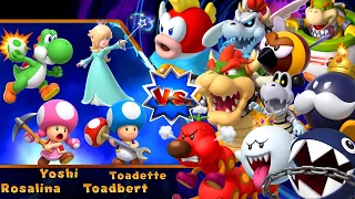 Can Yoshi Survive the Boss Rush? Yoshi Vs Rosalina Vs Toadbert Vs Toadette | Mario Party 9