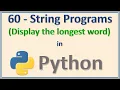 Display the longest word from the given string