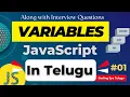 Variables in JavaScript Part - 01 Telugu JavaScript Tutorial in Telugu JavaScript Telugu