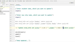 Connecting Python with SQLite3 DataBase Part-4 Update Query