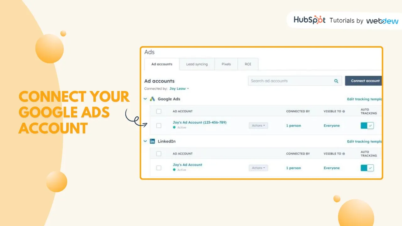 How to connect your Google Ads account to HubSpot.