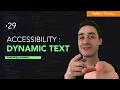 Accessibility in Swift Dynamic Text Continued Learning