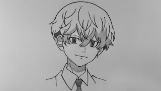 very easy how to draw chifuyu from tokyo revengers