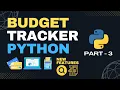 Create a Budget Tracker App with Python Tkinter Pandas - Part 3 Search Monthly Reports