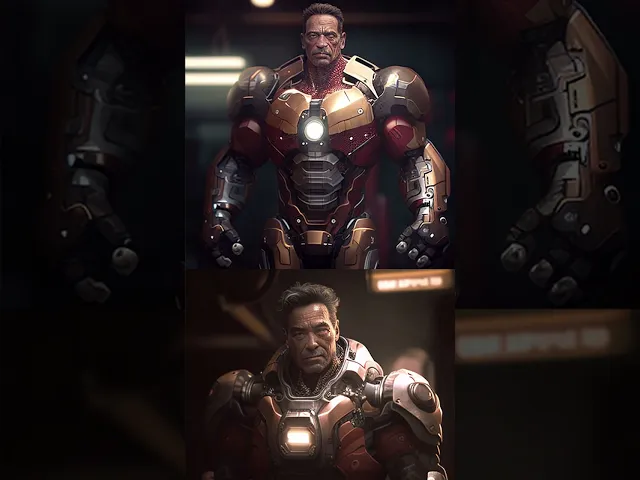 ASK AI To Make Arnold Schwarzenegger As Iron Man #shorts