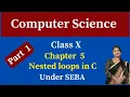 Class X Computer Science under SEBA chapter 5 Nested loops in C part 1 class 10 computer