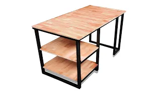 Create Desk By Metal And Wood | DIY iron and wood