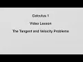 2 1 The Tangent and Velocity Problems