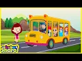 Download Lagu Wheels On The Bus Goes Round and Round - Kids Songs and Nursery Rhymes @BabaSharoTVKidsSongs