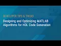 Designing and Optimizing MATLAB Algorithms for L Code Generation