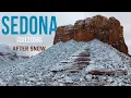 Snow Storm in Sedona Arizona Winter Wonderland - 4K Drone
